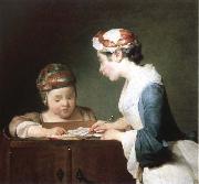 Jean Baptiste Simeon Chardin the young schoolmistress Spain oil painting artist